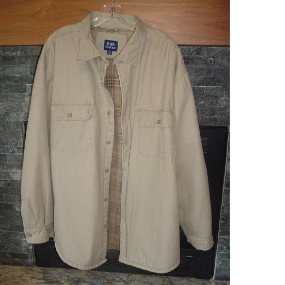 Vintage Chore Field Barn Coat Lined Jacket Mens XXL Tan - VTG High Sierra
